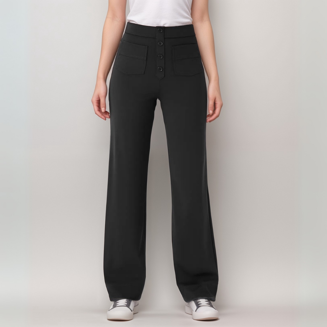 Elsa | Pantalon élastique taille haute | 1+1 GRATUIT