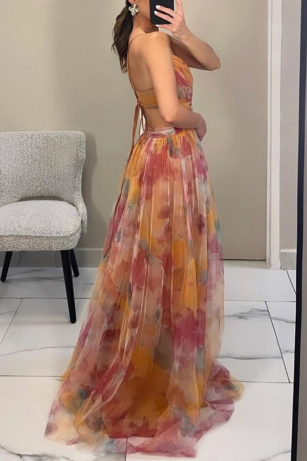 Noélie™ | Magnifique maxi-robe à imprimé floral
