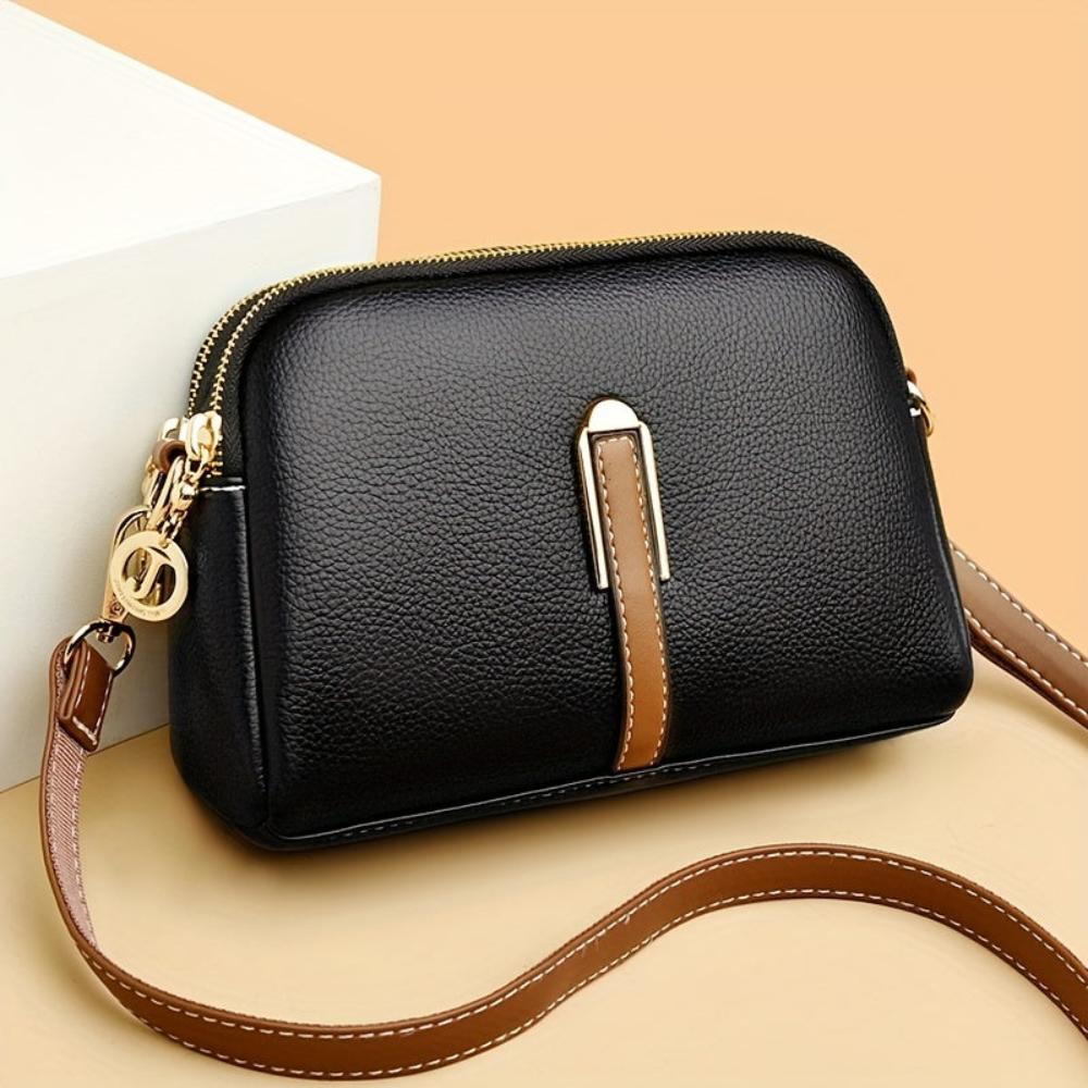 Mila | Sac à bandoulière avec texture lychee