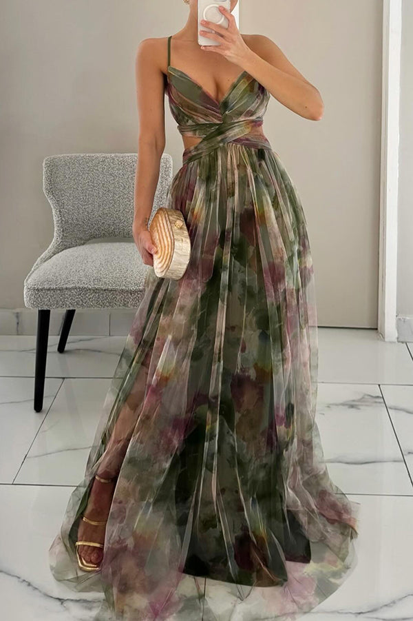 Noélie™ | Magnifique maxi-robe à imprimé floral