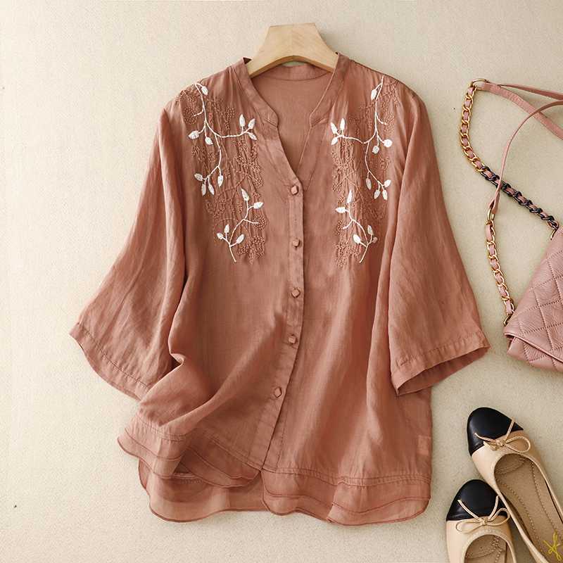 Laurienne™ | Blouse bordée avec boutons