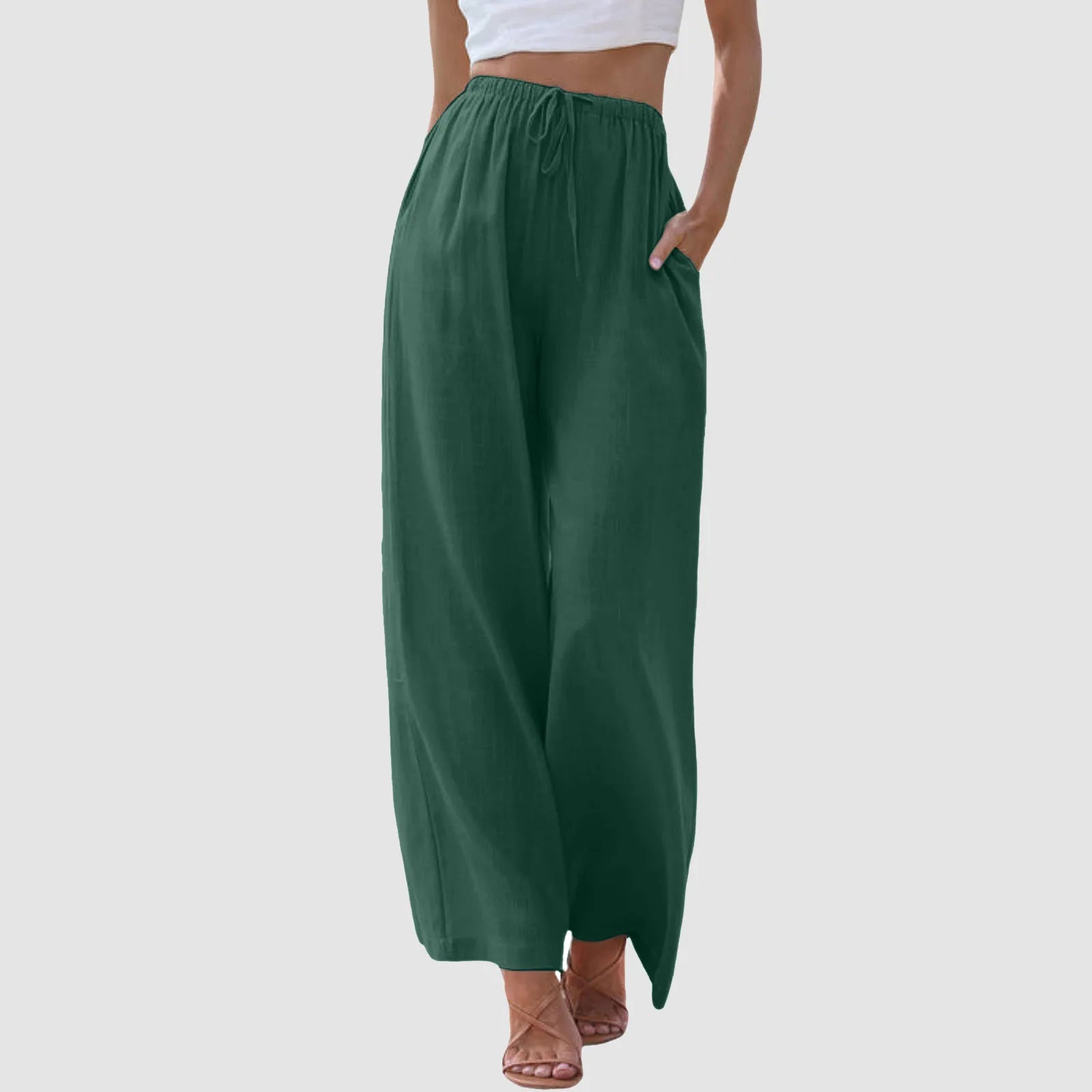 Kurei | Pantalon confort à jambe large et taille haute