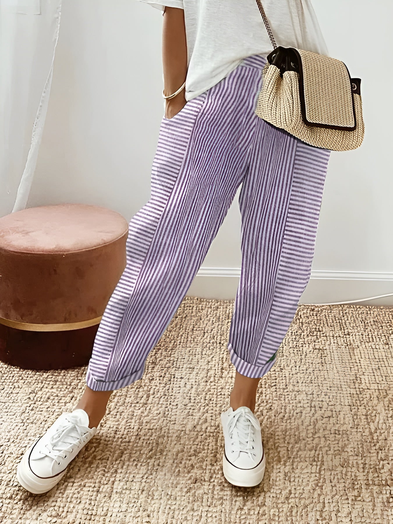Janssen | Pantalon rayé Lore