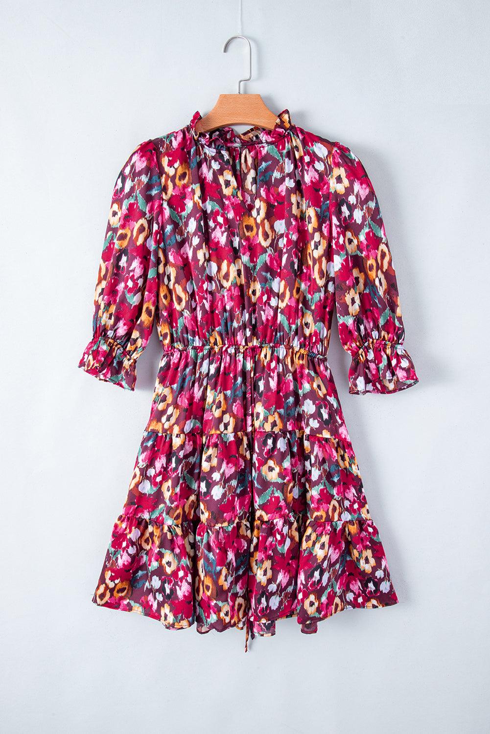 Mathilde™ | Robe à fleurs à volants et à plusieurs couches
