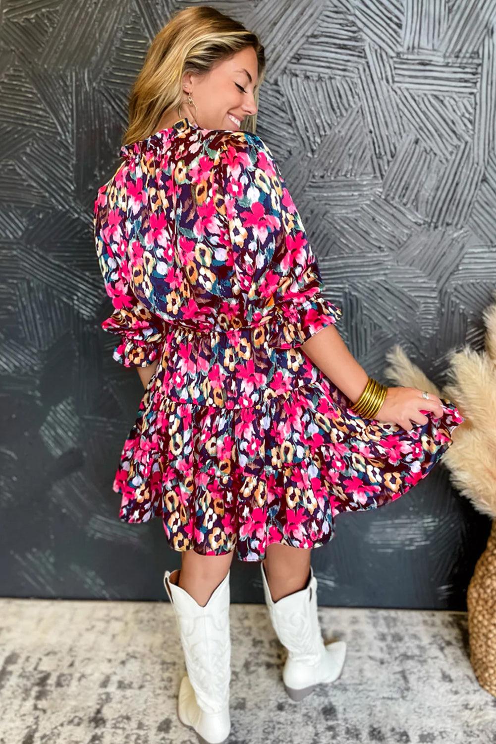 Mathilde™ | Robe à fleurs à volants et à plusieurs couches