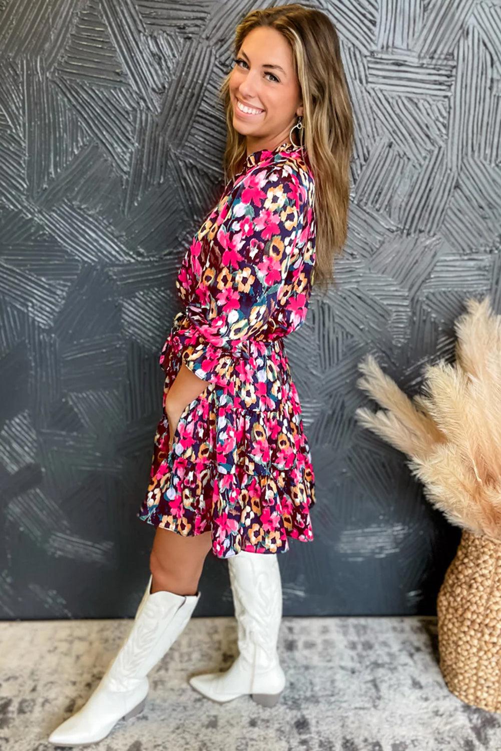 Mathilde™ | Robe à fleurs à volants et à plusieurs couches