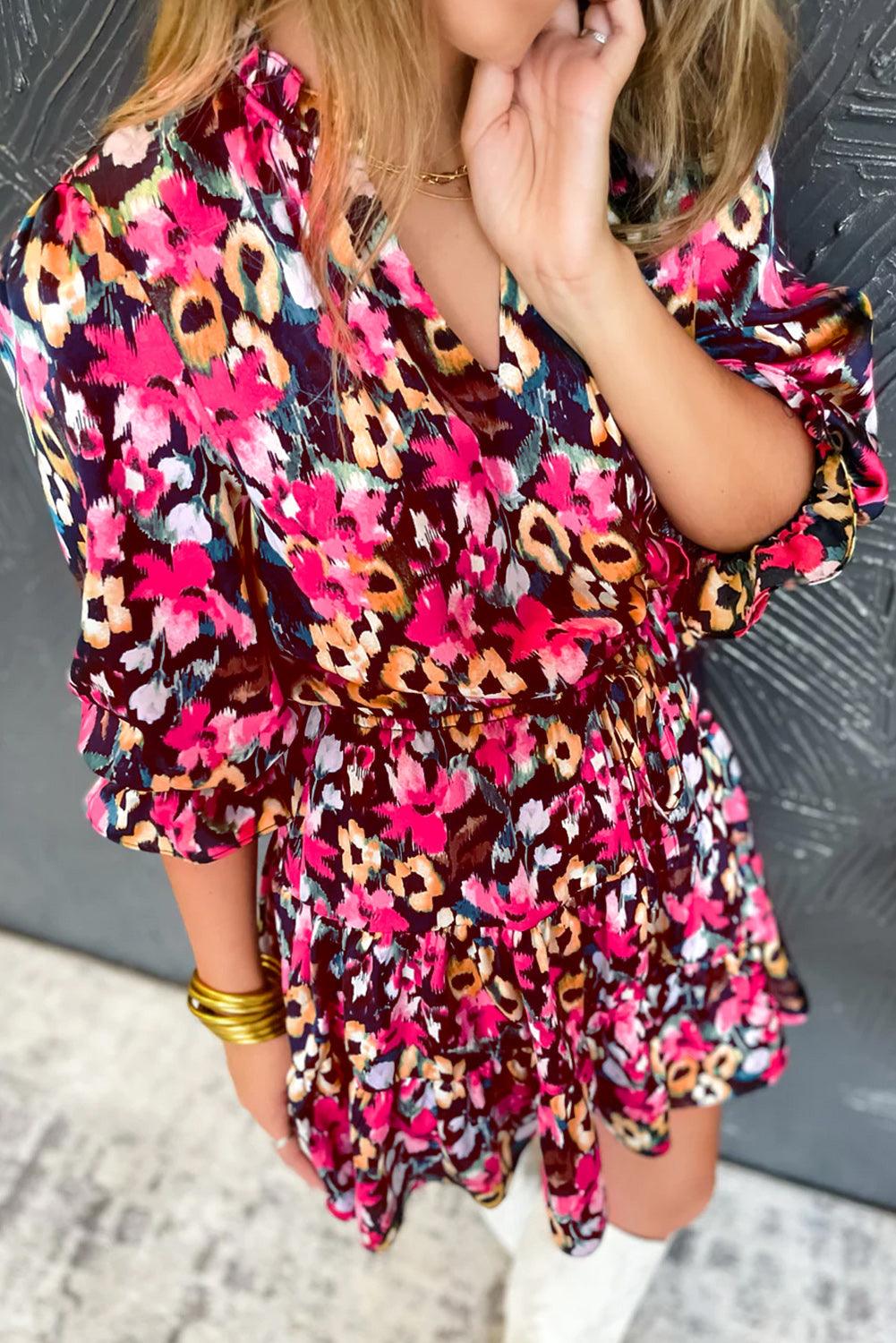 Mathilde™ | Robe à fleurs à volants et à plusieurs couches