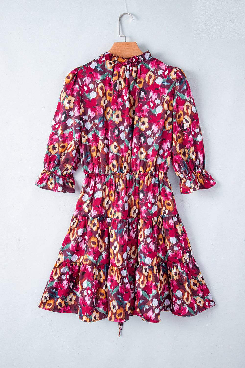Mathilde™ | Robe à fleurs à volants et à plusieurs couches