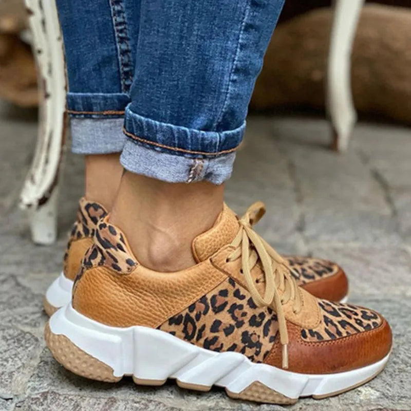 HELENE | Chaussures confortables à imprimé léopard
