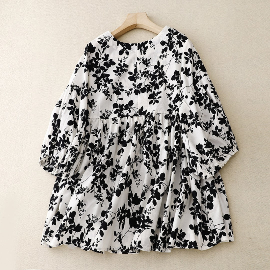 Laurienne™ | Robe tunique à imprimé floral