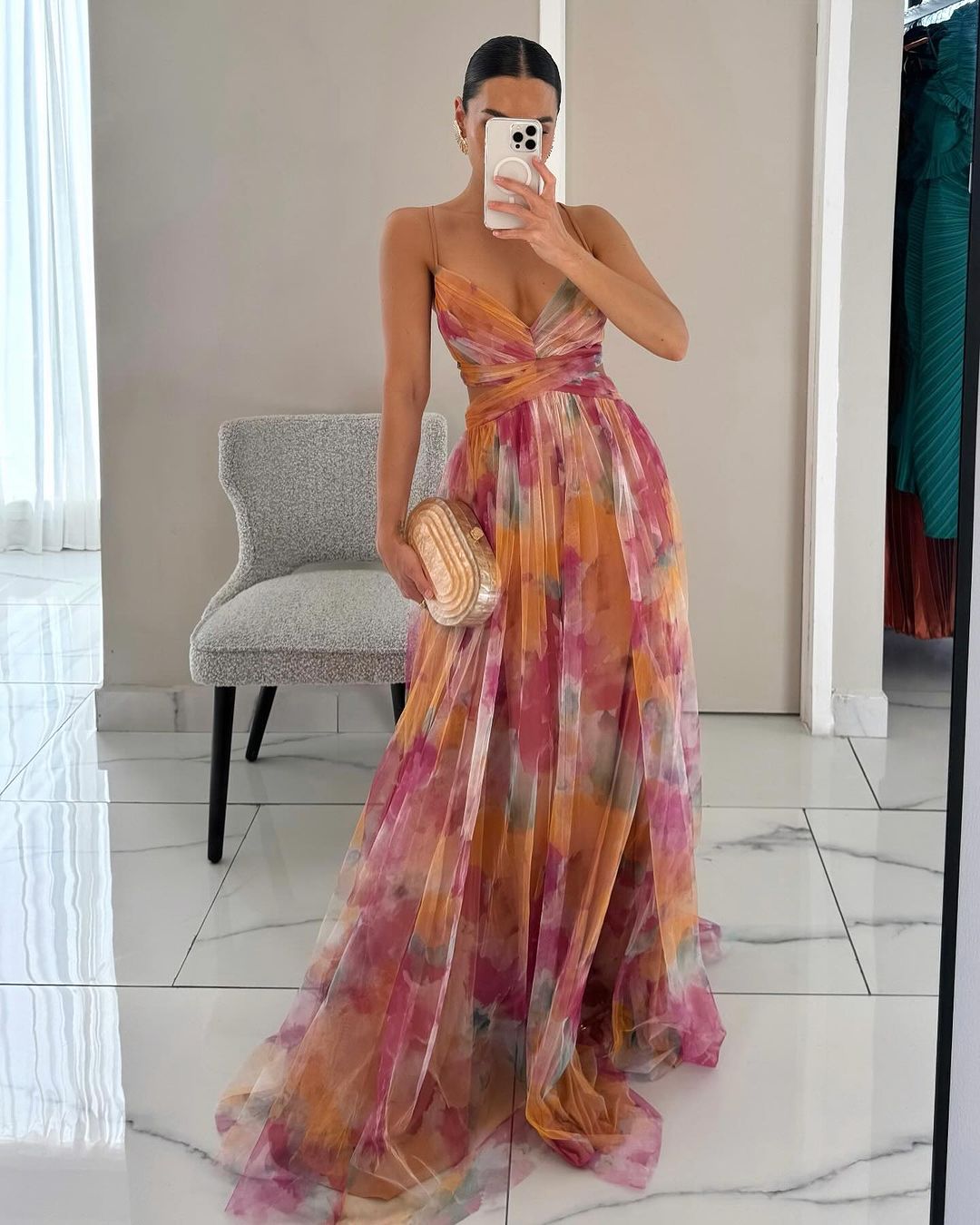 Noélie™ | Magnifique maxi-robe à imprimé floral