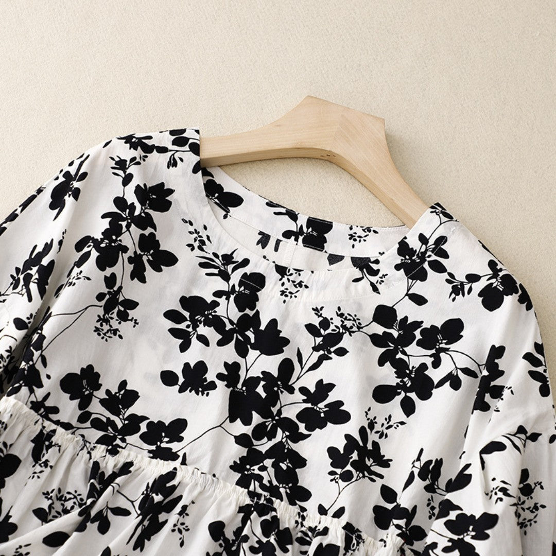Laurienne™ | Robe tunique à imprimé floral