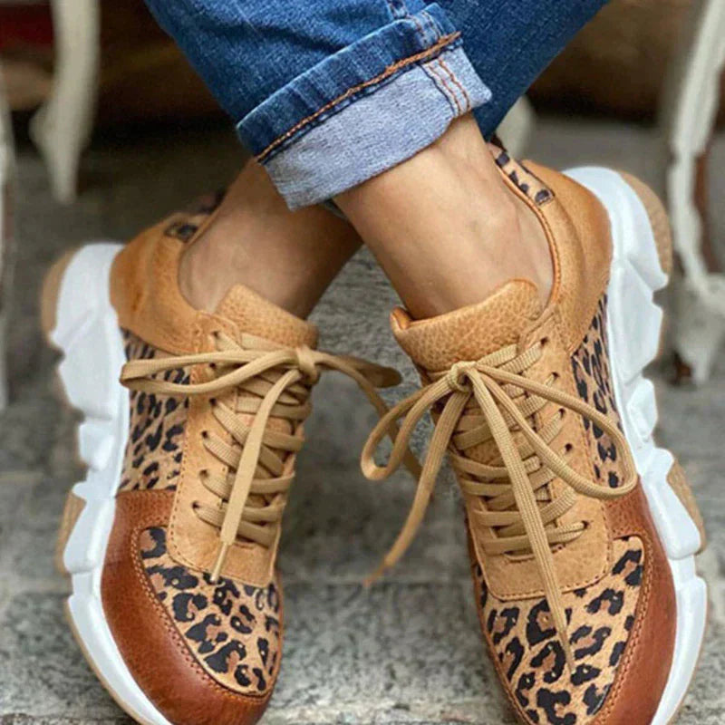 HELENE | Chaussures confortables à imprimé léopard