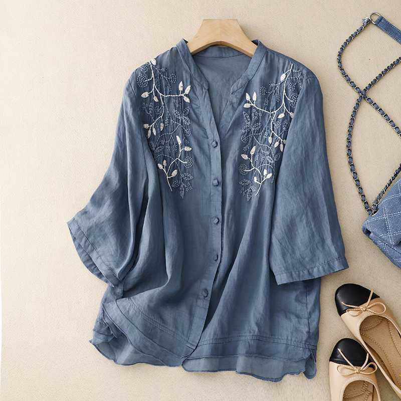 Laurienne™ | Blouse bordée avec boutons