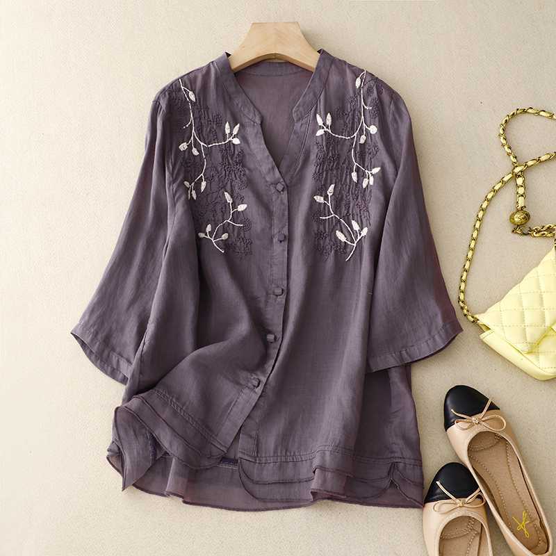 Laurienne™ | Blouse bordée avec boutons