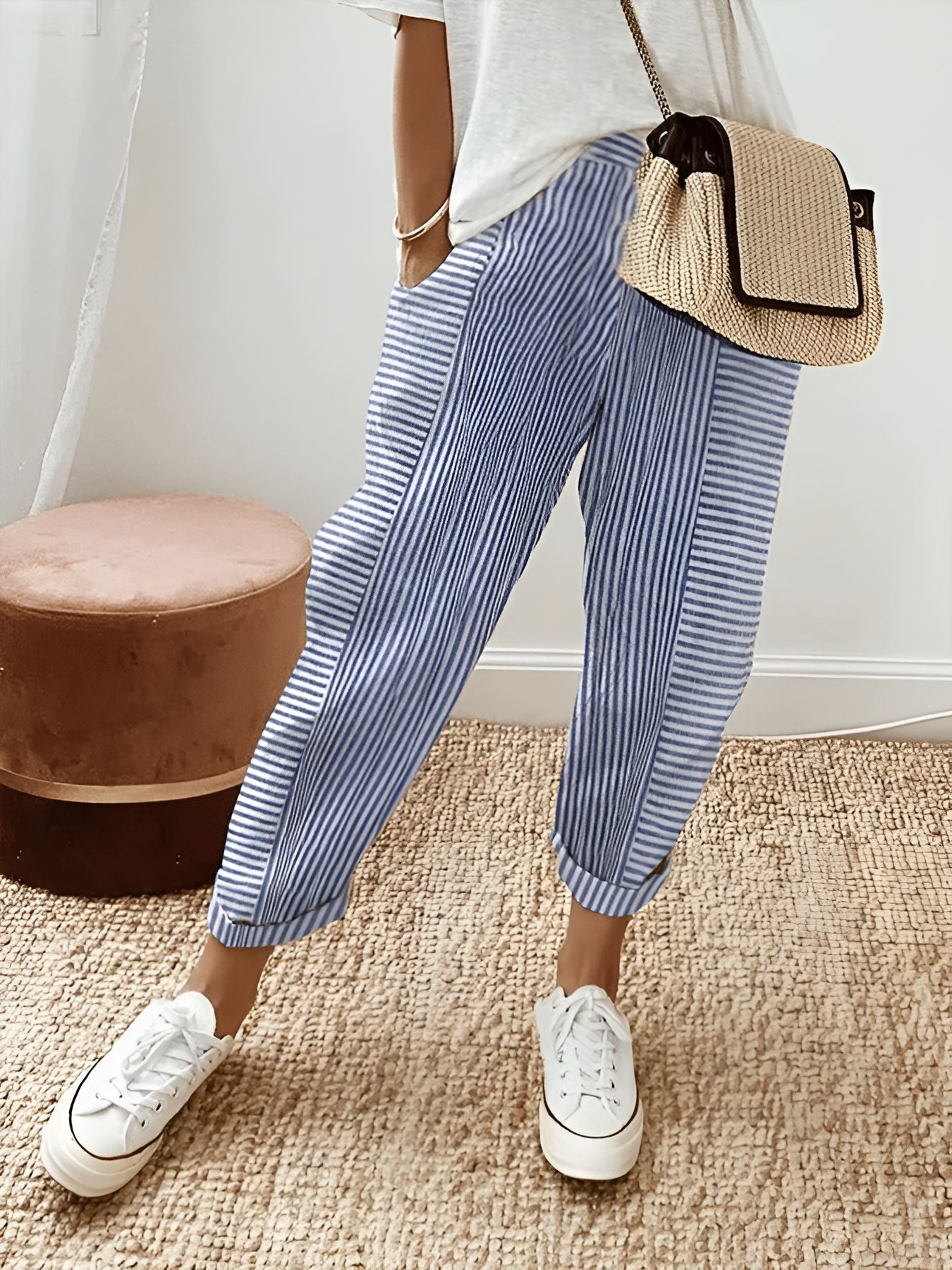 Janssen | Pantalon rayé Lore